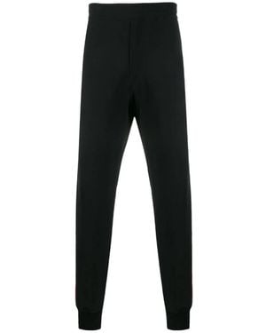 McQueen Logo Tape Sweatpants - Black