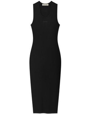 Fear Of God Rib Knit Fitted Long Tank Dress - Black