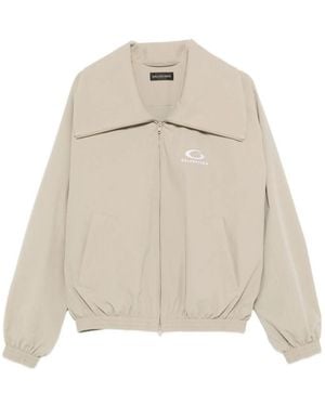 Balenciaga Logo Zip Jacket - Natural