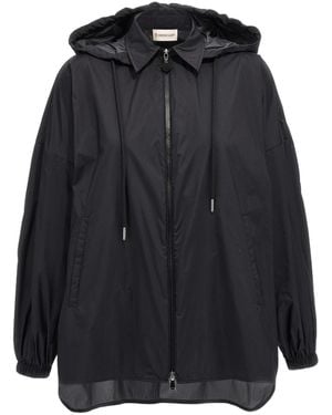 Moncler Zip-Up Hooded Jacket - Black