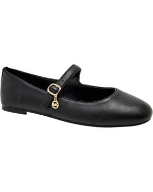 MICHAEL Michael Kors Buckle-Strap Ballet Flats - Black
