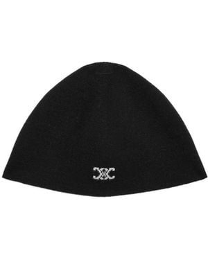 Celine Wool Knit Hat - Black