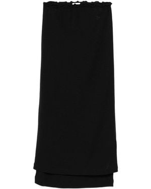 Jil Sander Layered Midi Skirt - Black