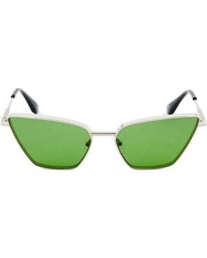 McQueen Eyewear Cat-Eye Frame Sunglasses - Green