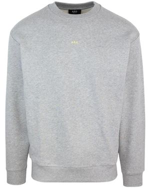 A.P.C. Logo Detailed Crewneck Sweatshirt - Grey