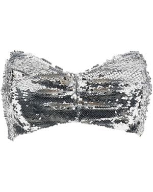 Simone Rocha Sequined Bandeau Top - Gray