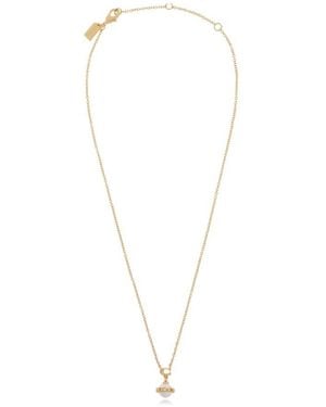 COACH Embellished Pendant Chain-Linked Necklace - White