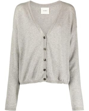 Lisa Yang V-Neck Cardigan - Grey