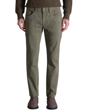 Jeckerson Casual Trousers With Belt Loops - Green