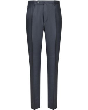 Incotex Flannel Regular-Fit Trousers - Blue