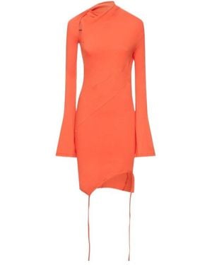 OTTOLINGER Twisted Stretch Cotton Jersey Mini Dress - Red