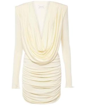 Magda Butrym Draped Jersey Minidress - White