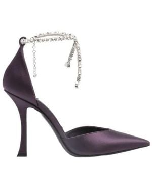 Jimmy Choo Stevie Ankle-Strap Embellished Court Shoes - White