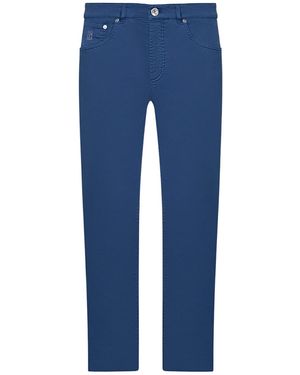 Brunello Cucinelli Embroidered Trousers - Blue