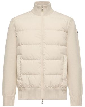 Moncler Padded Zip-Up Cardigan - White