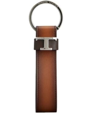 Tod's T Leather Keychain - White
