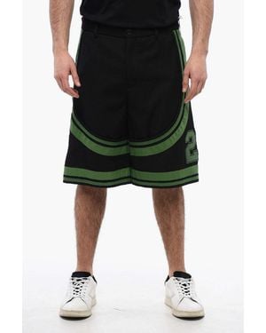 Off-White c/o Virgil Abloh Formal Varsity Appliqué Shorts - Black