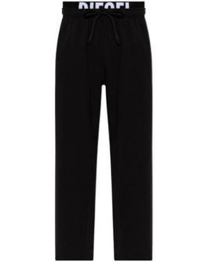 DIESEL Drawstring Casual Trousers - Black