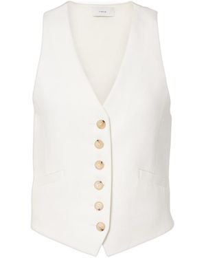 Vince Single-Breasted Vest - White