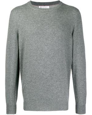 Brunello Cucinelli Crewneck Knitted Jumper - Grey