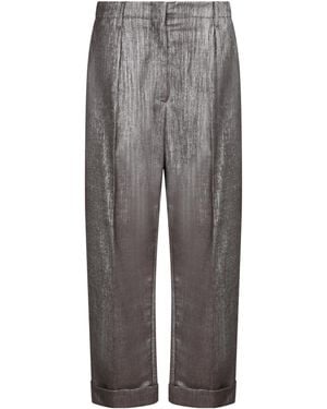 Brunello Cucinelli Pleated Trousers - Grey