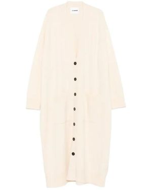 Jil Sander Button-Front Coat - White
