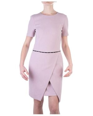 Emporio Armani Short-Sleeve Crew-Neck Dress - Purple