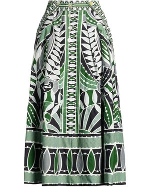 FARM Rio Printed Midi Skirt - Green