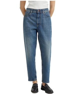 Brunello Cucinelli Logo-Patch Jeans - Blue