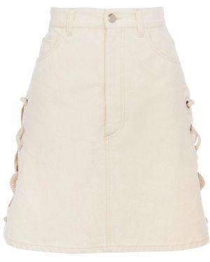 Chloé Chloé Lacing Detailed Mini Skirt - Natural