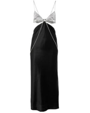 Dodo Bar Or Beatrice Embellished Silk Satin Dress - Black