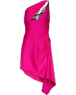 Coperni Asymmetric One-Shoulder Mini Dress - Pink