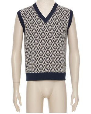 Valentino Jacquard Vest - Blue