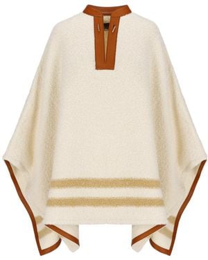 Loro Piana Striped Cloak - Natural