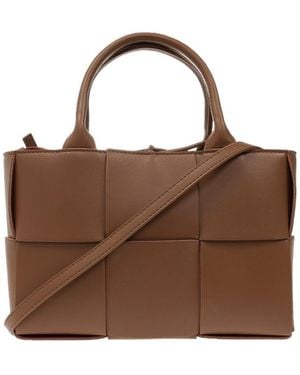 Bottega Veneta Arco Mini Shopper Bag - Brown