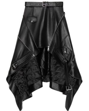 Givenchy Asymmetric Biker Skirt - Black