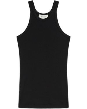 Sportmax Ribbed Sleeveless Top - Black