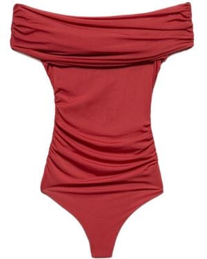 Aniye By Pleated Bodysuit - Red