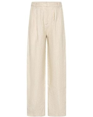 Posse Lucille Pinstripe Trousers - Natural