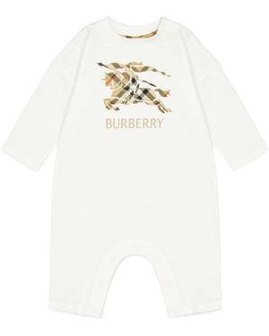 Burberry Longsleeve Baby Romper - White