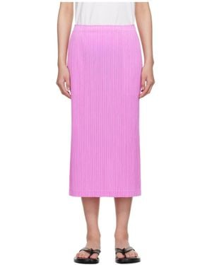 Pleats Please Issey Miyake May Loop Bottoms Skirt - Pink