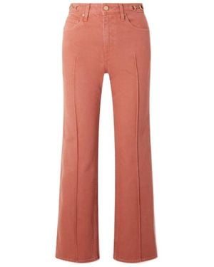 Ulla Johnson High-Waisted Straight Leg Jeans - Red