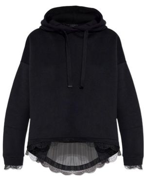AllSaints Nia Lace Trim Hooded Jumper - Brown