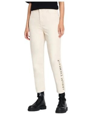 ARMANI EXCHANGE Belt-Loop Casual Trousers - Natural
