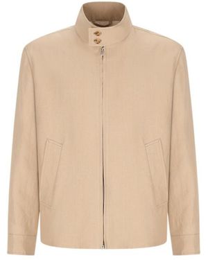 Lardini Zipped Shirt Jacket - Natural