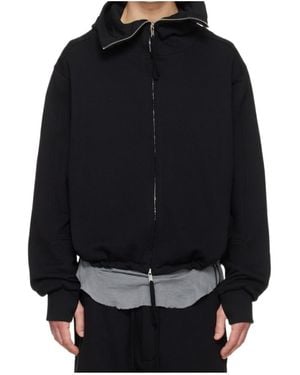 Thom Krom Zip-Up Hooded Jacket - Black
