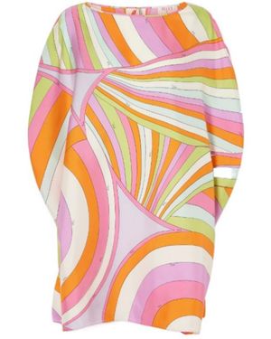 PUCCI Printed Silk-Twill Kaftan - Orange