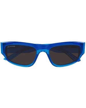 Balenciaga Logo Cat Eye Sunglasses - Blue