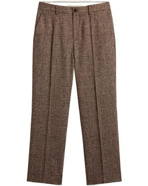 Golden Goose Mario Checked Tailored Trousers - Brown
