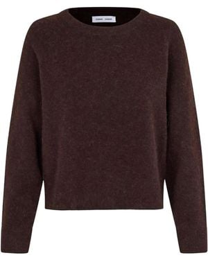 Samsøe & Samsøe Nor O-N Round-Neck Jumper - Brown